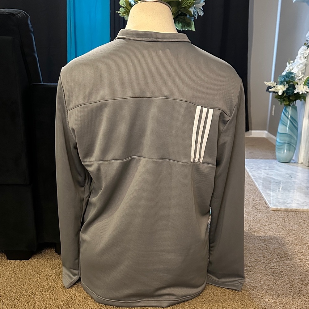adidas Gray 1/4 Zip Pullover with McGraw Hill Patch - Picture 6 of 13